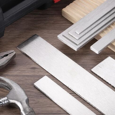 MECCANIXITY 2 Set 316 Stainless Steel Flat Bar, 1/8"(3mm) T x 13/16"(20mm) W x 3-15/16"(100mm) L Steel Bar with Gloves Stock Brushed Finish Trim Strips Sheet for Industry DIY Craft Making in Saudi Arabia