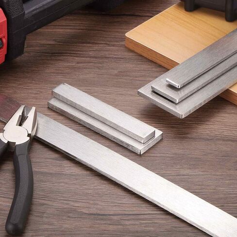 MECCANIXITY 2 Set 304 Stainless Steel Flat Bar, 1/8" Thickness 63/64" Wide 4" Long Stainless Steel Bar with Gloves Stock Brushed Finish Trim Strips Sheet for Industry DIY Craft Making in Saudi Arabia
