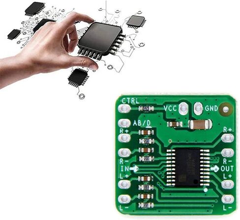 مكبر كهربائي تفاضلي لوحة 2X10 واط فئة رقمية D مكبر كهربائي الصوت HT8697 3.6-8.5 فولت المدخلات التفاضلية in Kuwait