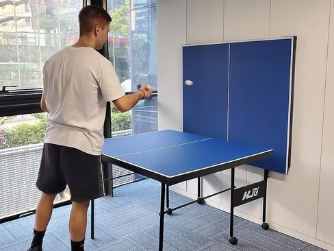 طاولة بينج بونج قابلة للطي بطول 7 أقدام مع وضع التشغيل للألعاب الفردية واللاعبين - تتضمن مجموعة طاولة التنس الداخلية شبكة ومجدافين وكرتين للتدريب الاحترافي للبالغين/المراهقين in Kuwait