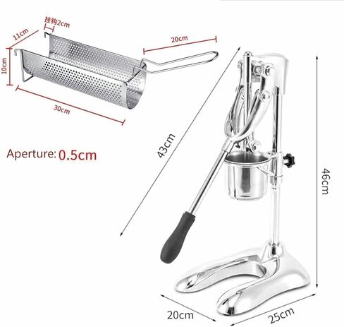 12 Holes French Fry Cutter Machine,Multi-Function Mashed Potato Pasta Machine,Extra Long Japanese Style French Fries Maker, Vertical Potato Chips Squeezer Machine for Restaurant in Saudi Arabia