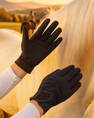 Riding Gloves Touchscreen Design, Outdoor Equestrian Gloves for Men Women, XL Size (Fits Hand Length 20-21cm) in Saudi Arabia