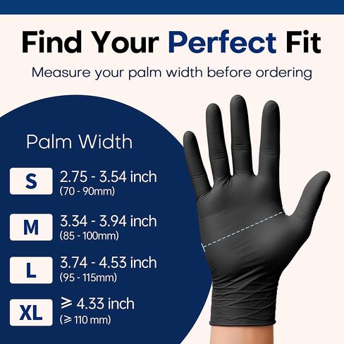 Medical Soft Max™ Nitrile Exam Gloves, 1000Pcs Latex-Free Powder-Free Food Safe Clean Cooking Disposable Glove Black in Saudi Arabia