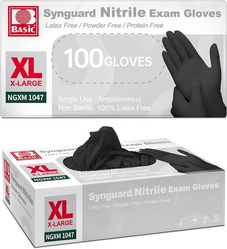 Medical Soft Max™ Nitrile Exam Gloves, 1000Pcs Latex-Free Powder-Free Food Safe Clean Cooking Disposable Glove Black in Saudi Arabia