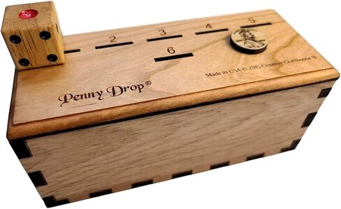 Penny Drop Game – Travel Edition, Compact Dice Game for Family Fun, Made in USA in Kuwait