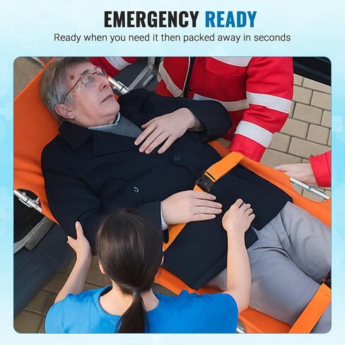 Primacare FS-3205 Foldable Emergency Medical Stretcher – Portable Patient Transport with Carry Bag, Backpack Straps, Heavy Duty Handles & Rubber Feet – Lightweight & Durable in Saudi Arabia