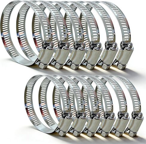 Hose Clamps,3 Size Stainless Steel Screw Clamp Adjustable,Duct Clamp for Automotive, Fuel Line, Garden, Heater, Radiator Tube Pipe (20PCS(16-25mm/22-32mm/25-38mm)) in Saudi Arabia