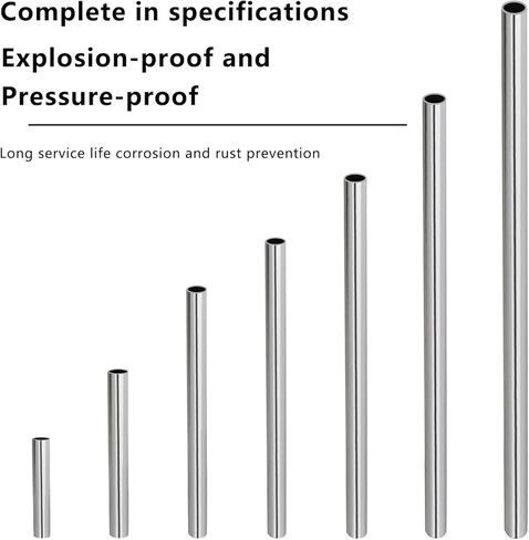 GeilSpace 3/4" OD 304 Stainless Steel Tube, 36 inch Length, Round Metal Weldable Pipe, DIY Industrial Straight Metal Tubing (3/4"OD-36"-2PCS) in Kuwait