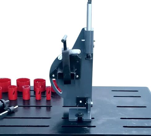 KAKA INDUSTRIAL Aluminum Pipe Notcher, 0-45° Adjustable for 2 inch Pipes and Tubes, Lightweight Drill Press Mount, Model PN-1/2A in Kuwait