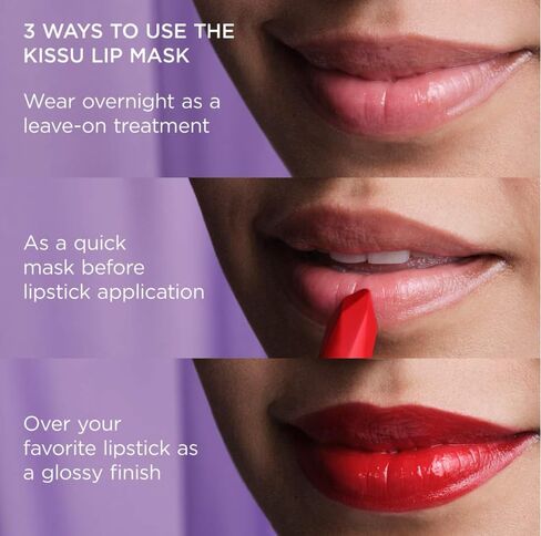 Tatcha Kissu Lip Mask | Exfoliator بين عشية وضحاها شفة الشفاه إلى شفاه ممتلئة وترطيب ، 9.0 غرام | 0.32 أوقية in Kuwait