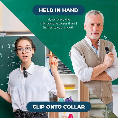 WinBridge Wireless Voice Amplifier for Teachers - Lapel Mic System Saves Your Voice | 15W Portable PA System with Bluetooth, 12H+ Battery, Auto-Pairing | No Headset, Ultra-Light 18.3g Clip Mic WB005N in Kuwait