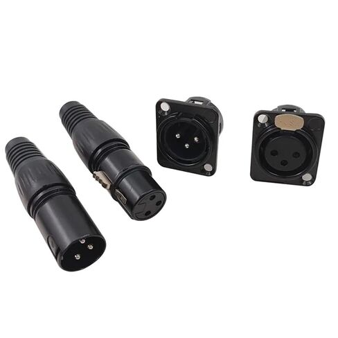 Metal Socket YS145 YS146 Male and Female 3-pin Microphone Connector YS145BG YS146BG 5Pcs(Female Socket 5PCS) in Saudi Arabia