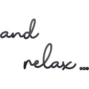Time to Relax Sign Metal Wall Decor Black Bathroom Decor Wall Art Modern Relaxing Decor Bathroom Decorations Farmhouse Bathroom Decor Metal Wall Art Spa Home Decor for Bathroom Signs Wall Decor…