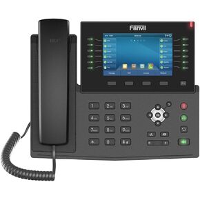 Fanvil X7C Enterprise VoIP Phone, 5-Inch Color Touch Screen, 20 SIP Lines, Dual-Port Gigabit Ethernet, Power Adapter Not Included