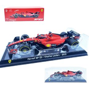 Bburago 2023 1/24 SF23#16 F1Racing Alloy Car for Scuderia Ferrari 1:24 SF23#16 Leclerc Signature Die cast Adults Model Car Display Ornaments Collection