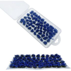 Woohome 53 Pcs DIY Miniature Flower Cluster Flower Vegetation Groups Purple Static Grass Tufts for Train Landscape Railroad Scenery Sand Military Layout Model Miniature Bases and Dioramas
