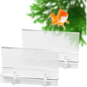 BELMAKS Set of 2 Clear Acrylic Fish Tank LED Light Holder Aquarium Lamp Hanging Aquarium Fixtures Support Stands Box Aquatic Fish Tank Lighting Tools 2PCS