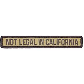 Not Legal in California - Embroidered Morale Patch with Hook Backing (Arid)