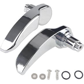 WATERWICH Saddlebag Latch Kit Saddle Bag Lifter Compatible with Harley Davidson Street Road King Electra Glide Ultra Limited FLHR FLHT FLHX FLHTK 2014-2023 Aluminum (Silver)