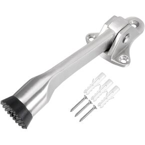 uxcell 304 Stainless Steel Brushed Easy-Step Kickdown Door Stop Holder Buffer w Screws
