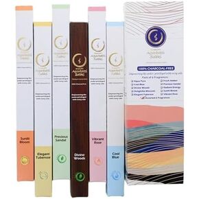 Incense Sticks Agarbatti Sabki - Pack of 6-120 Sticks, Relaxation Spiritual Healing Stress Relief, Premium, Charcoal-Free, Meditation Chakra Reiki Yoga Elements of Nature (Assorted)