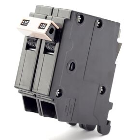 Upgraded 2125 2-Pole 125-Amp Circuit Breaker Replacement for Loadcenters, 3/4 Inch Plug-On Molded Case Circuit Breaker, Thermal Magnetic Protection, 10 KAIC, 120/240V
