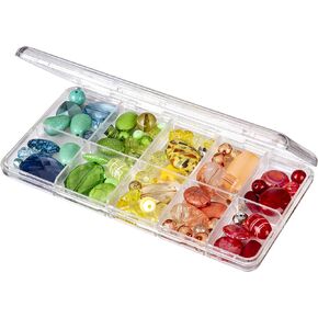 ArtBin 6907AB Slim Line 10 Compartment Small Art & Craft Organizer, [1] Plastic Storage Case, Clear