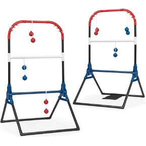 Wild Sports Folding Ladderball Set - Lightweight and Portable Outdoor Game - Includes 6 Bolos