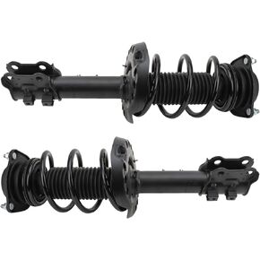 TRQ Front Strut & Coil Spring Assembly Set Driver & Passenger Sides Compatible with 13-17 Hyundai Veloster