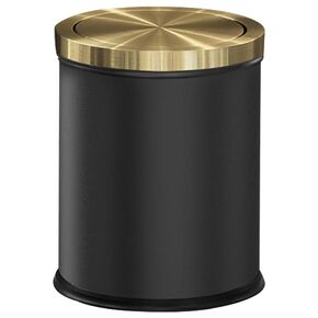 15L/4GALBathroom Garbage can with lid, Stainless Steel Trash Can with Flipping Lid for Kitchen，Living Room. Metallic Gold (Singer Gold)