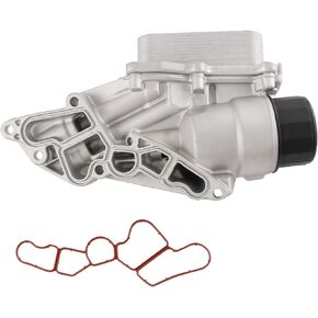 Engine Oil Filter Housing w/Cooler Assembly Compatible with Mercedes Benz W203 C230 C E G ML S SLK-Class Replaces# 2721800510