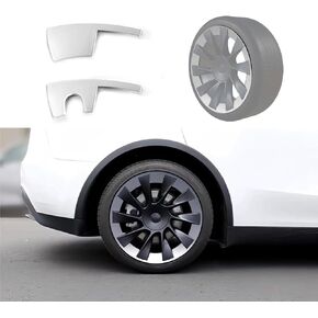 واقي حافة مقاس 20 بوصة لـ Tesla 2017-2023 Model Y Rims Tesla Model Y غطاء حماية لغطاء العجلة، مجموعة من أربعة إطارات (أسود غير لامع)