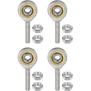 2 قطعة SA16TK M16 محمل مفصل نهاية القضيب - [تجويف 16 مم، خيط اليد اليمنى للذكر M16x2] طرف قضيب ذكر مع صواميل المربى، 45 # فولاذ كربوني in Kuwait