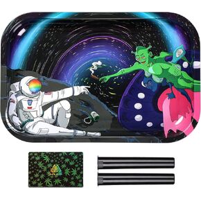 مجموعة كومبو صينية لف معدنية مقاس 7 بوصة × 11 بوصة صينية تزيين فنية أصلية متينة ممتازة وأنيقة وحواف مستديرة ناعمة in Kuwait