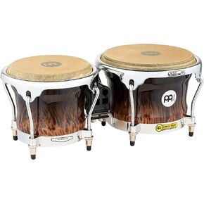 Meinl Percussion FWB400BB Free Ride Series Wood Bongos, Brown Burl Finish