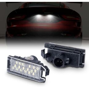 Gempro LED License Plate Light for Fiat 500 Dodge Viper Jeep Grand Cherokee Compass Patriot Rear Tag Lamp Assembly 2PCS