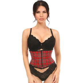 Daisy corsets womens Red Plaid Mini Cincher Corset