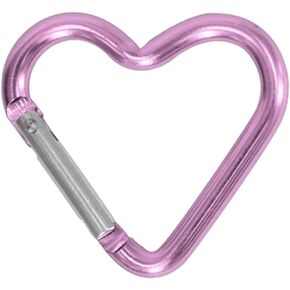 Heart Shaped Carabiner Clip Aluminum Alloy Keychain Clip Spring Snap Hook Camping Backpack Clips Heavy Duty Carabiner Lightweight Aluminum Alloy Keychain Clip Backpack Carabiner Rustproof Accessories
