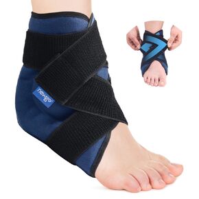NEWGO Ankle Ice Pack for Inuries Reusable Heel Ice Pack for Foot Pain Relief, Gel Cold Pack for Achilles Tendonitis, Plantar Fasciitis, Sprained Ankles and Heels