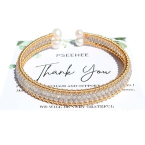 Handmade Genuine Double Layers Rainbow Moonstone, White Labradorite 14k Gold Filled Wire Wrapped Bracelet, Adjustable Size Healing Crystal Beads Birthstone Gemstone Bohemian Jewelry Gift for Women