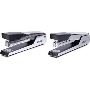 2 Pack Stapler, 25 Sheet Capacity or 12 Sheet Capacity,Portable, Durable Metal Desktop Stapler for Home Office Supplies, Classroom or Desktop Accessories-5.12x1.38x2.36 inches