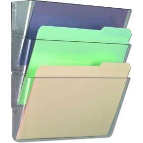 Universal UNV53682 3-Pocket Wall File Starter Set - Letter Size, Clear (1-Set) in Kuwait