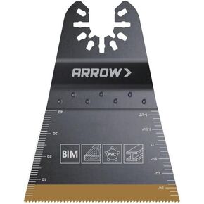 Arrow OSC206-1 Titanium Coated Oscillating Tool Saw Blades for Woodworking, Drywall, PVC, and Metal, Universal, Fits Most Multitools, 2-11/16 Inch
