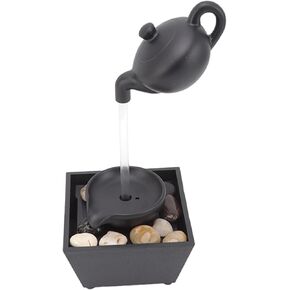 Floating Teapot Waterfall Ornament Flowing Water Decoration Office Led Living Room USB Battery Desktop for Suspension Stones Water Fountain