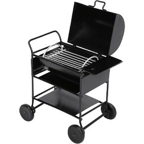 Mininature BBQ Rack, 1:12 Scale Doll House Barbecue Grill Dollhouse Handcart Kitchen Simulation Ornament Sportinggoods Doll Accessories