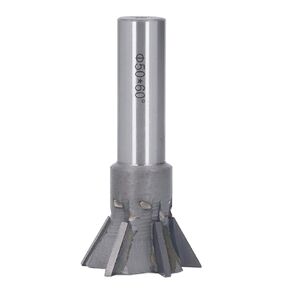 50mm Dia 60 Degree Dovetail Cutter, Cutter Cemented Carbide Milling Straight Shank End Mill Dovetail Tool for Metalworking 6 Flutes