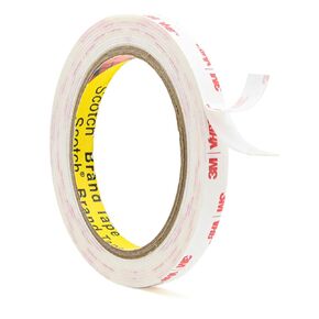 0.39in X 9.85ft Double Sided Tape Heavy Duty, Removable Mounting Tape for Wall, White Sticky Foam Tape, Picture Hanging Strips & Poster Hanger, Waterproof Adhesive Strips for LED Light