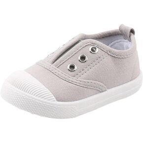 Toddler Boy Girl Canvas Sneaker Lightweight Kids Casual Shoes Slip on Walking Shoes
