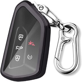 QBUC for Volkswagen Key Fob Cover with Keychain,Car Key Case fit for VW ID.4 Golf 8 MK8 GTI ID.3 Seat Leon MK4 Skoda Octavia in Kuwait