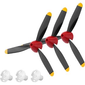 3 مجموعات من مراوح طائرة RC الاحتياطية، 3 شفرات، قطعة طائرة مروحية لعبة التحكم عن بعد، استبدال مروحة الطائرة المتوافقة مع طائرة مقاتلة P40 761-13 طائرة يتم التحكم فيها عن بعد، مع محولات